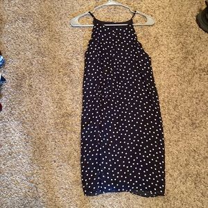 Navy polka dot dress